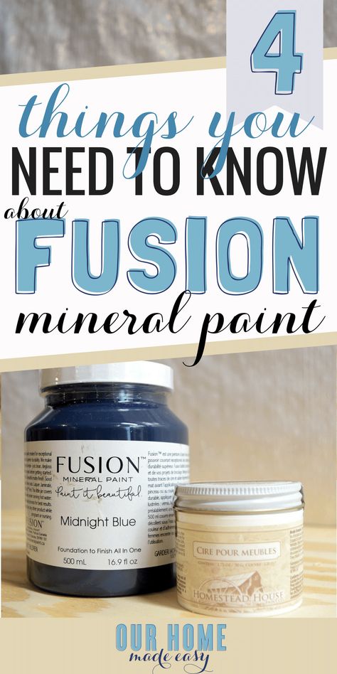 A review of Fusion Mineral Paint. I'm answering your biggest questions about who should use the paint. #fusion #paint #homedecor #chalkpaint Fusion Paint Projects, Fusion Paint Furniture, Blue Foundation, Mineral Fusion, Fusion Paint, Primitive Homes, Furniture Rehab, Paint Brands, Fusion Mineral Paint