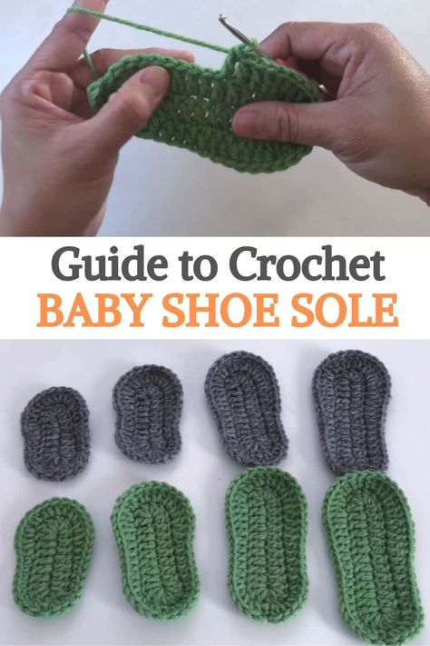 I was working on a new crochet pattern for spring baby booties that will be released very soon and So I've decided to make a simple video tutorial and written instructions for how to crochet a baby sole that will be compatible with all the upper parts of my baby shoes that I will release in the future. #urbakicrochet #crochet #babybooties #babyshoesole #shoesole #easycrochet Crochet Baby Shoes Tutorial, Crochet Baby Shoes Free Pattern, Crochet Shoe, Crochet Baby Booties Free Pattern, Crochet Baby Booties Tutorial, Baby Shoes Tutorial, Baby Booties Free Pattern, Yarn Creations, Crochet Baby Booties Pattern