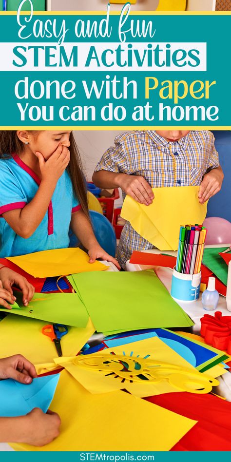 📚✂️ Looking for easy home activities for kids that are both fun and educational? Try these engaging activities for kids using just paper! From creative paper games to exciting STEM paper challenges, we've got you covered with things to keep kids busy at home. These quick STEM activities not only entertain but also inspire learning and creativity. Discover how a simple sheet of paper can keep your little ones happily engaged and learning! 🎨🧠 Quick Stem Activities, Easy Stem Activities For Kids, Activities With Paper, Easy Stem Activities, Home Activities For Kids, Happily Engaged, Stem Activities For Kids, Fun Stem Activities, Easy Stem