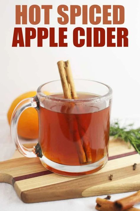 Instant Pot Hot Spiced Apple Cider is so easy to make and perfect for the holidays. It's warm and spicy and great for entertaining. It also makes your house smell amazing! #apples #applecider #spiced #hotapplecider #christmas Hot Spiced Apple Cider, Apple Sweets, Apple Cider Ingredients, Hot Apple Cider Recipe, Cider Recipes, Hot Spiced Cider, Thanksgiving Sweets, Hey Bartender, Apple Cider Recipe