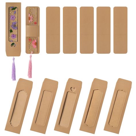 PRICES MAY VARY. Package includes: You will receive 50pcs resin bookmark cards and kraft paper bookmark holders, including 25pcs resin bookmark cards and 25pcs bookmark holders, bookmark hollow has 5 different shapes, 5 of each shape. Size Details: Our bookmark holders are measuring 6.7*2 inches, and the bookmark cards measure 5.9*1.8 inches. These sizes are suitable for most bookmarks and make them easy to carry around, while keeping them organized and in good condition. Quality Material: Our b Bookmark Cards, Bookmark Holder, Bookmark Card, Reading Accessories, Small Business Organization, Paper Bookmarks, Resin Projects, Business Organization, Packaging Ideas