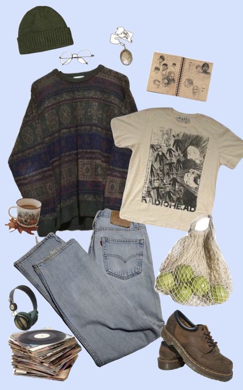 Cottage Core Indie Outfits, Cottagecore Indie Outfit, Cottage Clothing Style, Hoziercore Outfits, Indie Cottagecore Outfits, Dream Core Clothes, Indie Clothing Aesthetic, Cottage Grunge Outfits, Artist Core Outfits