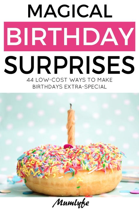 Magical birthday surprises - low-cost ways to make birthdays special Birthday Party Hacks, Diy Birthday Party Favors, 71 Birthday, Cake In A Can, Diy Birthday Banner, Local Pizza, Lunch Items, Birthday Freebies, Birthday Traditions