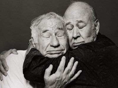 Carl Reiner and Brooks teamed up as a comedy duo in 1960, creating such now-legendary skits as "The 2,000-Year-Old Man." "Carl's still my best friend in the world," says Brooks. Richard Lewis, Carl Reiner, Mel Brooks, Comedy Writing, Old Friendships, Great Comedies, Comedy Duos, American Comedy, Tony Awards