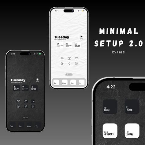 RELEASE: Simplify your mobile experience with our minimal iPhone setup 2.0 ! Clean home screen and streamlined features for a seamless and focused experience. Link in bio! This setup includes 4 stylish wallpaper , 8 minimalist icons 2 medium and 4 large size widgets to complete your new look. #wallpapers #homescreen #ios #widgy #widgets #foryou #instagram #icons #iphone #creative #minimal #minimalstyle Clean Iphone Home Screen, Clean Home Screen, Widgy Widgets, Iphone Setup, Stylish Wallpaper, Minimalist Icons, Minimalist Iphone, Clean Home, Instagram Icons