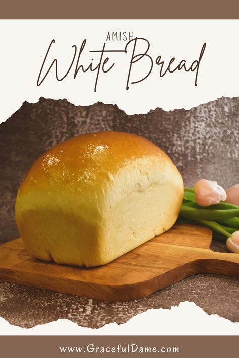 Good, old fashioned, Amish White Bread. Simple ingredients, Easy-to-Follow recipe = The perfect loaf to make over and over again. I'm pretty sure your grandma would be impressed by your baking skills, if you served this to her! Gracefuldame.com Pioneer Bread Recipe, Amish White Bread Recipe, Amish Bread Recipes, Old Fashioned Bread, Amish White Bread, The Perfect Loaf, Amish Style, Amish Bread, Milk Bread Recipe