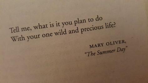 your one wild and precious life What Will You Do With Your One Wild Life, One Wild And Precious Life, Wild And Precious Life, Wild Quotes, Mary Oliver, Done With You, Working On It, Poem Quotes, 2024 Vision