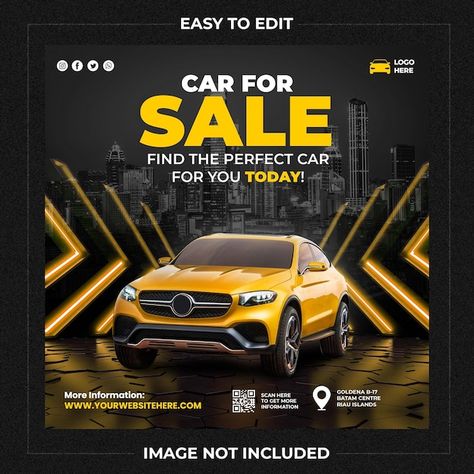 Automobile Social Media Post, Promotion Social Media Design, Car Promotion Design, Car Social Media Design, Car Creative Ads, Car Design Poster, Car Social Media Post, Car Post, Car Expo