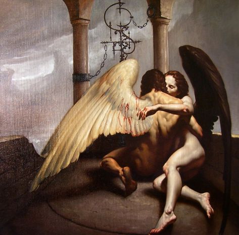 Roberto Ferri’s Baroque and Subversive Painting – AesthesiaMag Rennaissance Art, Ange Demon, Arte Obscura, Old Paintings, Romantic Art, Caravaggio, Ethereal Art, Arte Horror, An Angel