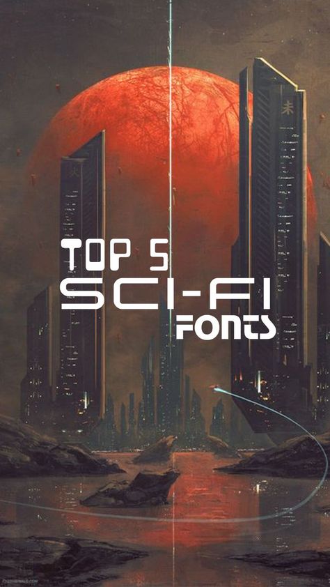 Top 5 Sci-Fi Fonts Sci Fi Typography Design, Scifi Font Design, Sci Fi Lettering, Sci Fi Poster Design, Scifi Graphic Design, Scifi Typography, Sci Fi Typography, Scifi Font, Sci Fi Graphic Design