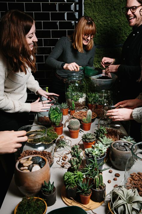 Workshop Ideas For Kids, Seance Party, Workshops Ideas, Layers Of Earth, Terrarium Making, Make A Terrarium, Plant Workshop, Terrarium Workshop, Garden Museum