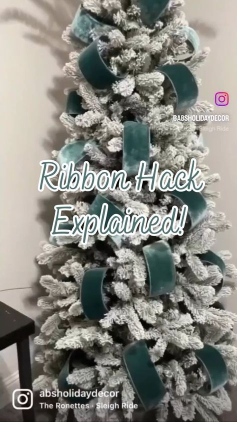 I know all of my OG followers have seen this video. I get lots of questions about this simple technique, so I like to keep it in constant rotation. Newbies, if you have questions, leave them in the comments. . . . #christmasdecor #christmastree #ribbon #holidaydecor #xmas #xmastree #christmas #christmasiscoming | AB's Holiday Decor | AB's Holiday Decor · Original audio Christmas Tree Decorating Tips, The Ronettes, Ribbon On Christmas Tree, Christmas D, Sleigh Ride, Christmas Is Coming, How To Make Bows, Xmas Tree, Decorating Tips