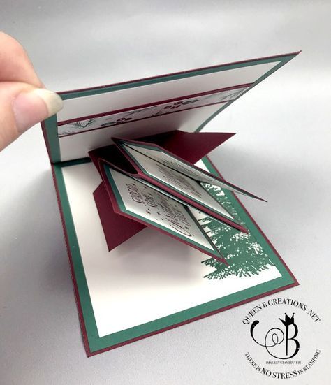 X Fold Card, Stampin Up Panel Cards, Twist Panel Pop Up Cards, Pop And Twist Cards Tutorial, Fun Fold Christmas Cards Handmade, Stampin Up Fancy Folds, Stampin Up Card Tutorials, Fun Fold Christmas Cards Tutorials, Stampin Up Pop Up Cards