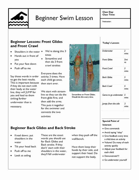 √ 30 Swim Lesson Plan Template | Effect Template Swimming Checklist, Teaching Swimming, Swimming Lesson Plans, Swimming Instructor, Swimming Lessons For Kids, Swimming Drills, Swim Camp, Swim Technique, Lesson Plan Format