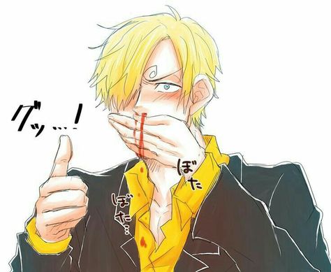 Vinsmoke Sanji, nosebleed, funny, thumbs up, text, blushing; One Piece Books, Hair, An Anime, Anime Character, The Story, Books Wattpad, Wattpad, Blonde, One Piece