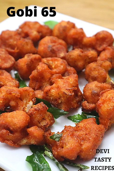 Dry Gobi Recipe, Indian Dry Snacks, Cauliflower Fry, Gobi 65, Gobi Recipe, Gobi Recipes, Crispy Cauliflower, Fav Food, Tasty Recipes Videos