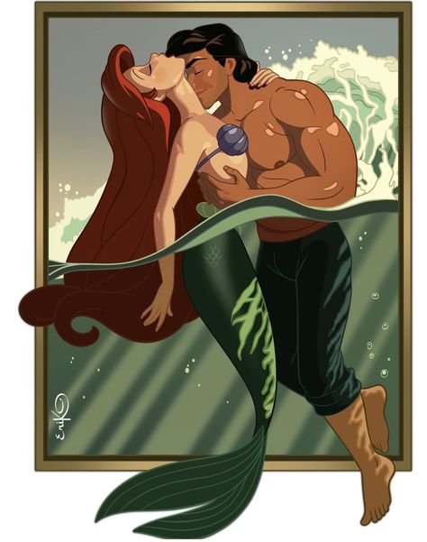 Melody Little Mermaid, Ariel Wallpaper, Disney Romance, Disney Couple, Mermaid Wallpapers, Disney Princess Artwork, Disney Princess Fan Art, Mermaid Pictures, Disney Princess Ariel