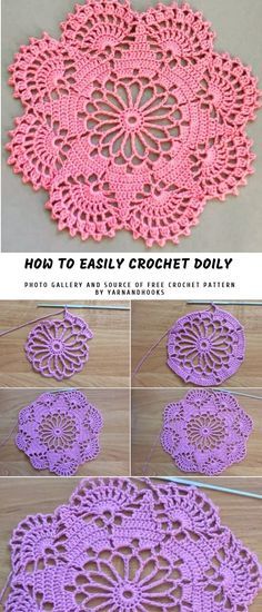 Crochet Doilies Free Pattern Easy Oval, Crochet Plate Mat Free Pattern, Crocheted Doilies Patterns Free, Corak Krusye, Free Doily Patterns, Taplak Meja Crochet, Crochet Doily Pattern, Doilies Crochet, Crochet Coasters Free Pattern