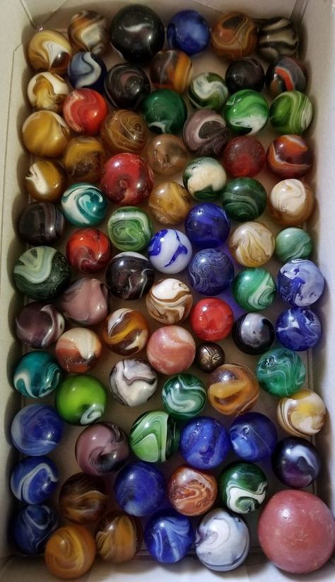 MARBLE VINTAGE LOT "RARE" 1930s-1970s | Toys & Hobbies, Marbles | eBay! Marble Toys, Antique Marbles, Marbles For Sale, 1970s Toys, Vintage Marbles, Marble Pictures, Marble Games, Declutter Home, Marble Collection