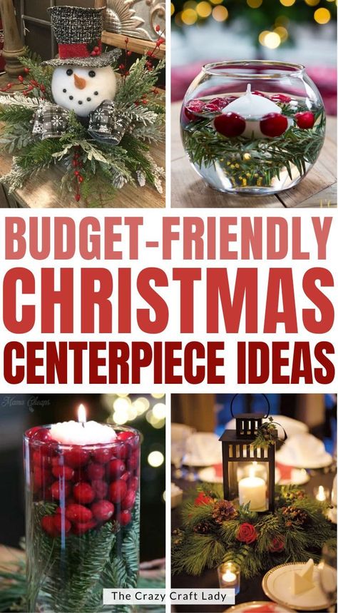 Holiday Centerpieces Diy, Christmas Centerpieces Cheap, Christmas Centerpiece Ideas, Christmas Centers, Christmas Homescreen, Tafel Decor, Christmas Table Centerpieces, Christmas Centerpieces Diy, Christmas Centerpiece