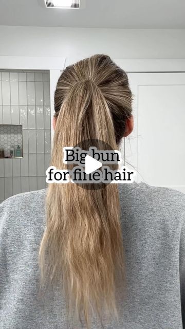 Lainey Ostrom on Instagram: "Want a big bun but you have fun hair? Here’s an easy hack for you! - - #messybuntutorial #lowbun #lowbunhairstyle #lowbuns #lowmessybun #messybunhairstyle #finehair #finehairstyles #thinhair #hairhack" Hair Updos For Medium Hair Casual, Easy Messy Hairstyles, Straight Hair Updo, Fine Hair Updo, Easy Hair Dos, Easy Bun Hairstyles For Long Hair, Long Fine Hair, Cute Bun Hairstyles, Easy Updos For Medium Hair