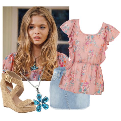 Alison Dilaurentis, Denim Mini, Denim Mini Skirt, Floral Blouse, River Island, Steve Madden, Forever 21, For Women, Floral