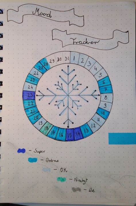 Snow Mood Tracker, Mood Tracker Ideas January, January Weather Tracker, Mood Tracker Gennaio, Bujo January Mood Tracker, Winter Bullet Journal Theme, Snowflake Mood Tracker, Winter Mood Tracker, Snowflake Bullet Journal