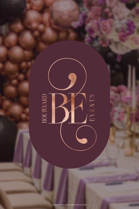 Boulevard Events - Fancy Girl Designs Event Decor Logo Design, Events Logo Design Ideas, Elegent Logos, Event Logo Design Ideas, Event Planner Logo Design Ideas, Event Logo Design Creative, Event Decor Logo, Event Logo Ideas, Event Organizer Logo