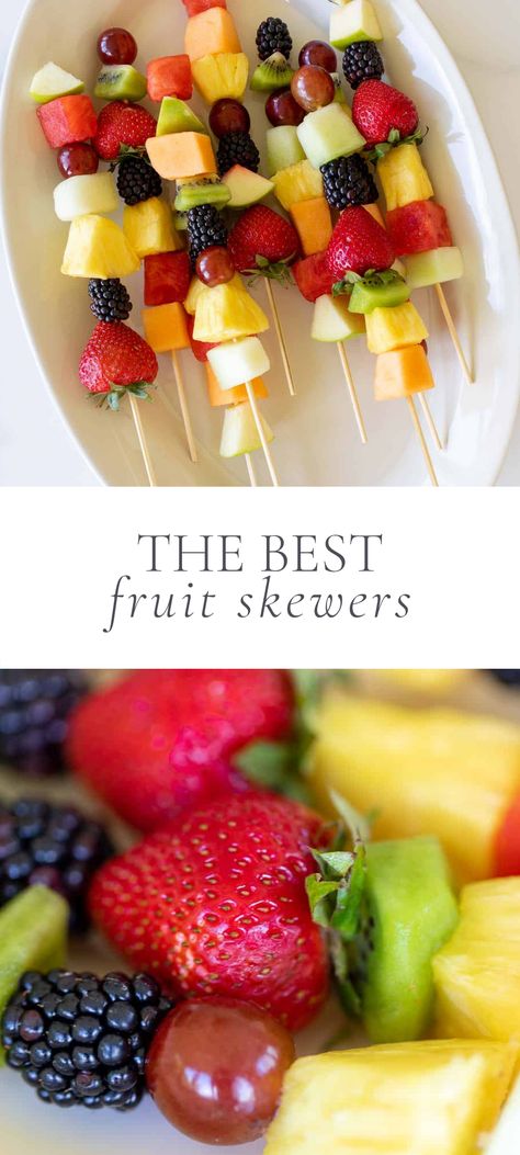 Shish Kabobs Fruit, Small Fruit Kabobs, Fresh Fruit Skewers, Fruit Kabob Ideas, Fruit Skewers Ideas, Fruit Kabobs For Party, Kabob Ideas, Fruit Kabobs Display, Fruit Skewer