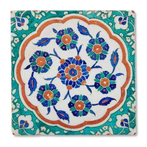 Painting Plates, Tufting Ideas, Plates Wall, Iznik Tile, Turkish Tiles, Tile Projects, Cabinet Drawers, Tile Art, Mosaic Patterns