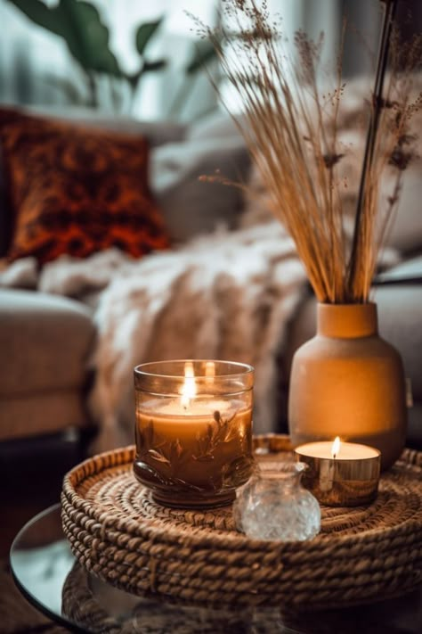 15 Warm Apartment Aesthetic Ideas – SeasonOverload Candle Cozy Aesthetic, Candlelit Living Room, Candle Decorations For Home, Candle Staging, Podcast Inspiration, Warm Apartment, Cozy Photos, Living Room Candles, Candle Photography