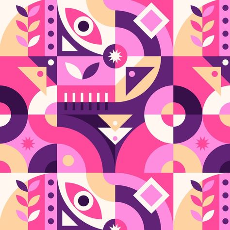 Cool Geometric Patterns, Abstract Geometric Art Pattern Design Shape, Pattern Illustration Geometric, Modularity Design, Graphic Shapes Pattern, Mosaic Graphic Design, Abstract Design Geometric, Mosaic Illustration, Illustration Design Graphique