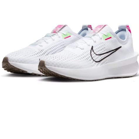 Nike Women's Interact Run Running Shoes Nike Running Shoes With Perforations, Black Nikes, Womens Shoes Sneakers, Nike Women, Nike Shoes, Running Shoes, Shoes Sneakers, White And Black, Running