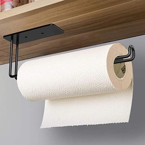 Toallero Ideas, Metal Paper Towel Holder, Paper Towel Holder Kitchen, Kitchen Towel Rack, Kitchen Wall Shelves, Towel Organization, Decorative Kitchen Towels, Kitchen Paper Towel, Towel Dispenser