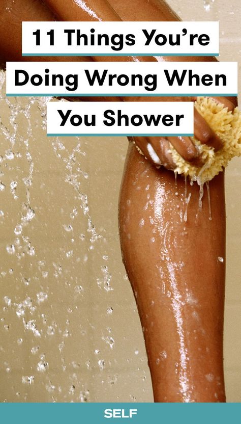 You probably don't think too much about your shower routine, but there are some mistakes that you might be making in your 15-minute bathroom time less effective or ruining your skincare regimen. Here are 11 tips and hacks to make your shower better for your skin and hair. Natural Beauty Tips, Don't Think Too Much, Shower Tips, Think Too Much, Skincare Regimen, Image Skincare, Shower Routine, Body Skin Care Routine, Face Skin Care