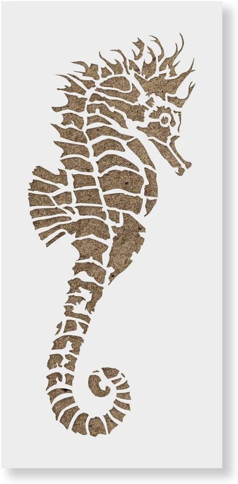 Sea Stencils Templates, Beach Stencils Printables Free, Animal Stencils Printables Free, Large Stencils Templates, Seahorse Stencil, Seahorse Template, Seahorse Silhouette, Seahorse Drawing, Beach Stencils