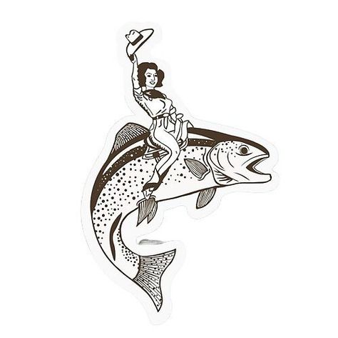 Bass Sticker, Trout Tattoo, Wilderness Tattoo, Gap Filler Tattoo, Alligator Tattoo, Pin Up Mermaid, Cowgirl Tattoos, Tattoo 2024, Western Tattoos