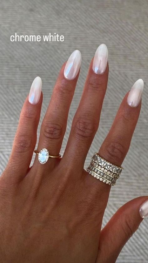 White Chrome Nails, Hoco Nails, Engagement Nails, Press Nails, Unghie Sfumate, Accessories Photography, Nails Press, White Chrome, Colorful Nails