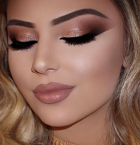 Quinceanera Makeup, Wedding Hairstyles And Makeup, Makeup For Blondes, Glam Makeup Look, Pinterest Makeup, Makijaż Smokey Eye, Glamorous Makeup, Gold Makeup, Trendy Makeup