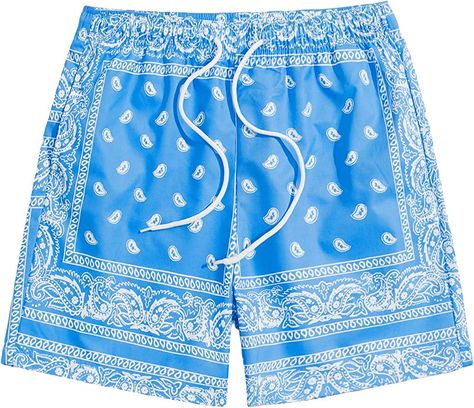 Mens Bathing Suits, Bathing Suit Shorts, Summer Beach Shorts, Loungewear Fashion, Paisley Shorts, Boho Men, Mens Trunks, Men's Swimwear, Mens Swim Shorts