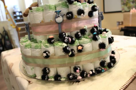 Studio Ghibli Themed Snacks, Studio Ghibli Gender Reveal, Studio Ghibli Baby Shower Theme, Ghibli Baby Shower Ideas, Anime Baby Shower Ideas, Totoro Baby Shower Ideas, Studio Ghibli Baby Shower Ideas, Ghibli Baby, Totoro Party