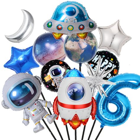 PRICES MAY VARY. 6th Outer Space Birthday Party Supplies,Galaxy Balloons for Boy 6th Birthday Decor Astronaut 3rd Birthday Party, Two Year Old Space Birthday, Three Year Old Space Birthday, Space Third Birthday, Astronaut Birthday Theme Outer Space, Galaxy Balloons, Outer Space Birthday, Space Birthday Party, Kids Gift Guide