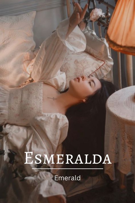 Esmeralda Name Meaning, Meredith Name Aesthetic, Esmeralda Name, Meredith Name, Mystic Names, Edgy Names, Disney Doors, Random Names, Romantic Girl Names