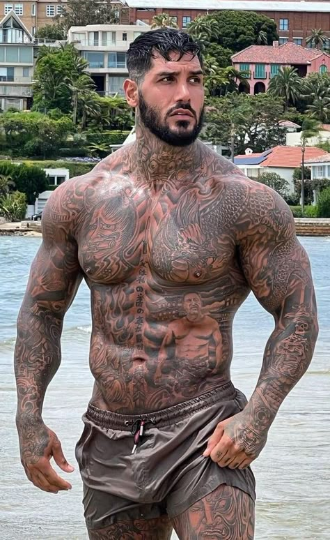 Men's Arm Tattoo, Grey Vision Board, Athletic Guys, Tatted Guys, Nate Grey, Best Bodybuilder, Tattooed Guys, Polynesian Men, Tatted Men