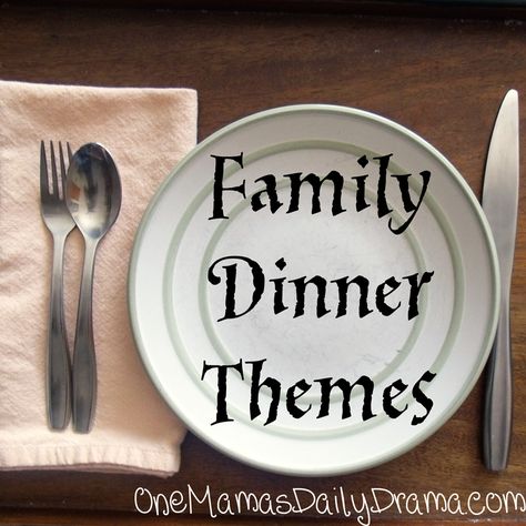 Plan a family fun night with dinner, a movie, and a game. Family dinner theme ideas - One Mama's Daily Drama Dinner Theme Ideas, Daily Drama, Family Fun Night, Dinner Themes, Theme Ideas, Game Night, Plan A, Family Dinner, Family Fun