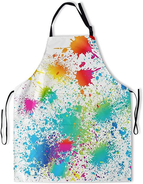 Amazon.com: Artist Apron Waterproof Colorful Painting Apron.Adjustable Neck & with 2 Pockets Suitable for Home Kitchen Baking Grill Bistro Cooking Rainbow paint apron Women : Home & Kitchen Paint Apron, Lab Work, Branded Aprons, Painting Apron, Artist Apron, Work Apron, Rainbow Paint, Work Aprons, Kitchen Sink Accessories