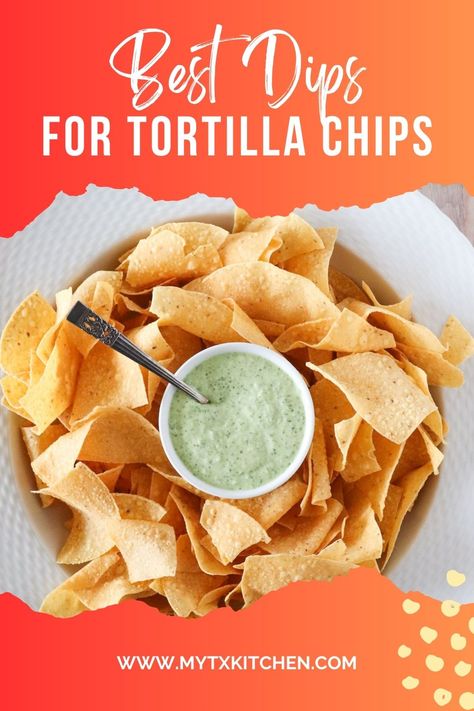 From hot, cold, healthy, easy a list of some of the best dips to serve with tortilla chips. #appetizer #chipsanddip #dip Tortilla Chips And Dip Recipes, Tortilla Chip Appetizer, Easy Dips For Tortilla Chips, Tortilla Chips Dip Recipes, Cold Dip For Tortilla Chips, Dips To Go With Tortilla Chips, Dips For Tortillas Chips, Dips Good With Tortilla Chips, Dip Recipes For Tortilla Chips