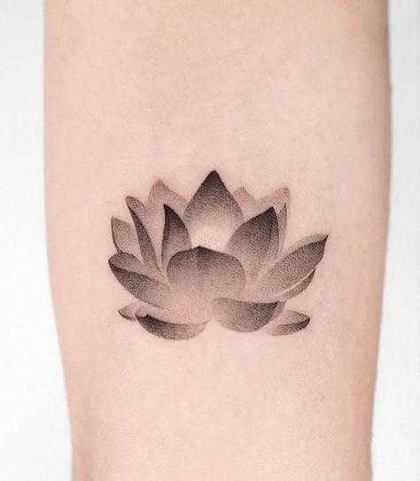 40 beautiful lotus flower tattoo ideas to enhance your inner and outer beauty 4 Lotus Design Tattoo, Lotus Tattoo Drawing, Buddism Tattoo Ideas, Red Lotus Tattoo, Simple Lotus Tattoo, Small Lotus Tattoo, Bloom Tattoo, Lotus Tattoos, Lotus Flower Tattoo Design