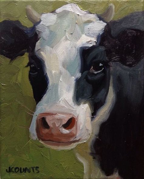 Cow Art, Daily Paintworks, Original Fine Art, Oil On Canvas, Cow, Restaurant, Paintings, Fine Art, Canvas