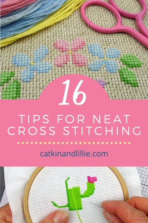 How To Mount Cross Stitch, How To Finish Cross Stitch Edge, Beginning Cross Stitch Patterns, How To Cross Stitch Flowers, Backstitch Cross Stitch, How To Finish A Cross Stitch Project, Beginning Cross Stitch, Finished Cross Stitch Ideas, Cross Stitch Tips And Tricks